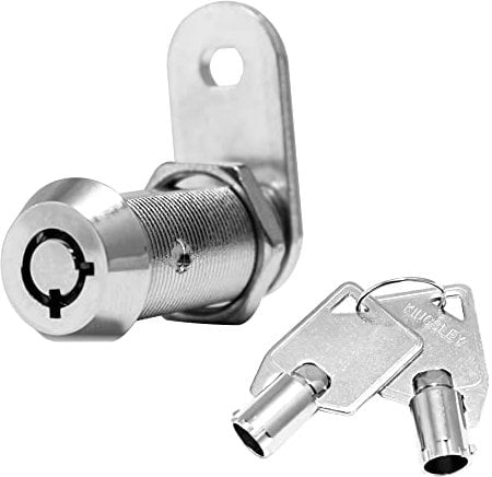 Kingsley Tubular Cam Lock with 1-1/8 Cylinder - Chrome Finish, Keyed Alike - Replacement Lock for RVs, Campers, Cabinets, Tool Boxes, Arcade Machines