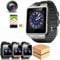 EMEBAY - Smartwatch Bluetooth con fotocamera, compatibile con smartphone Android, di colore nero e argento, con pedometro inattivo, rif. DZ09