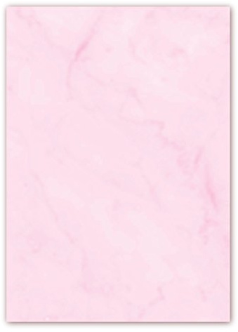 Gastronomie Papier (Rosa-Marmor, DIN A4, 25 Blatt, GPA-5008) für Speisekarten. Marmoriertes Papier, einseitig bedruckt, für alle Drucker/Kopierer geeignet