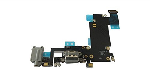 Sintech Docking Port kompatibel für iPhone 6S+ schwarz USB Lightning mit Kopfhörerbuchse + Mikrofon