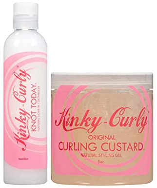 Kinky Curly Knot Today Leave In Conditioner + Curl Custard Gel, 237 ml pro Kombination