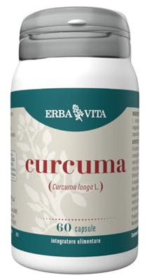 ERBA VITA Integratore Alimentare di Curcuma - 60 Capsule - Utile alla funzionalità articolare
