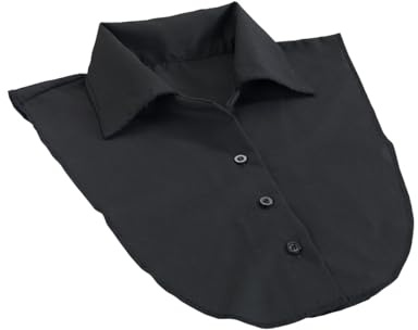 Maximex Blusenkragen Schwarz, Krageneinsatz als perfekte Ergänzung, mit hohem Baumwollanteil, dezent und businesstauglich, waschbar bei 30 °C, Maße (B x L): 36 x 41 cm