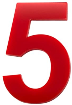 Numero civico in acrilico lucido rosso – numero porta – numero posta – Vetro acrilico