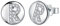 J.Endéar Ohrringe Buchstabe R für Damen Mädchen Silber 925 Hypoallergene Kleine Ohrstecker Zirkonia Schmuck 8mm Geschenk für Kinder