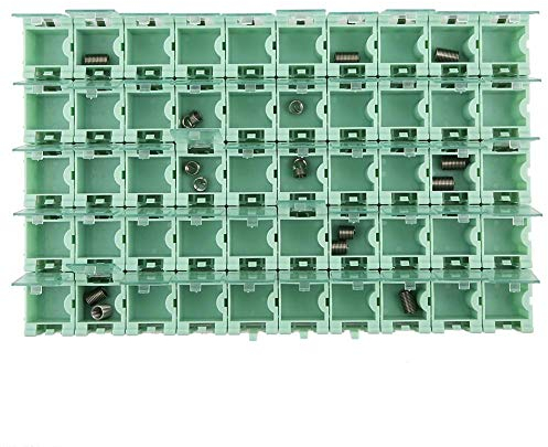 50pcs Composants Boîte de rangement SMT SMD Boîte de rangement Composants électroniques Mini boîtier de rangement rangement composant electronique