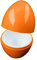 Quality-Collection Eierwärmer Thermo-Ei | Der Klassiker für warme Frühstücks- und Ostereier | Integriertes Styropor für langanhaltende Wärme| Ideal für Zuhause, Camping und Picknick | 4er-Set | Orange