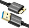 SUCESO Câble USB 3.0 Mâle A vers Micro B 3.0 [1M] Câble Disque Dur Cable et synchronisation Compatible avec Disque Dur Externe WD,Toshiba Canvio,Galaxy S5,My Passport Elements,Basics Seagate Maxtor