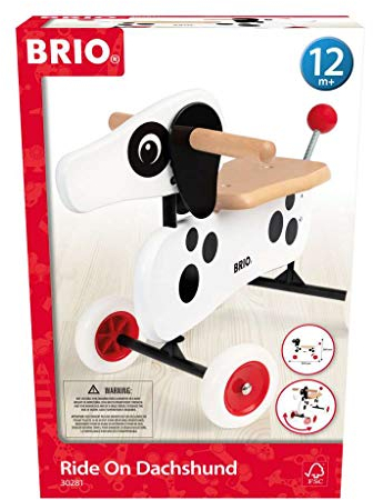 BRIO 30281 Dackel-Rutscher - Aufsitz-Spielzeug empfohlen ab 12 Monaten