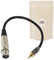 1x Adaptador de Cables Mini Jack 3,5mm Estéreo Masculino a XLR Female 3 Pin Conector Placa de Oro 18K Audio Minijack Marca Adaptativa Francés
