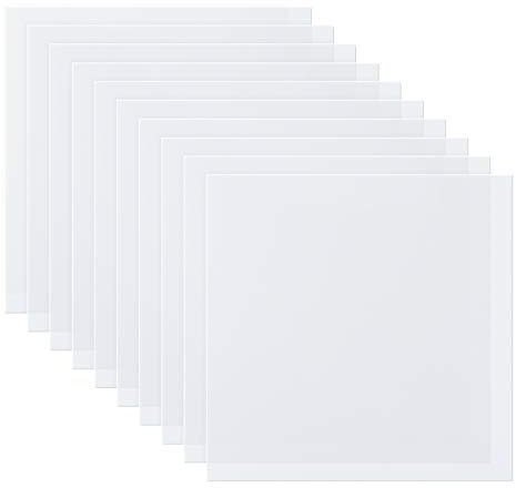 ilauke 10 Stück 7,5 mm Mylar-Schablonenblätter, wiederverwendbare Blanko-Schablonenblätter, klare Mylar-Schablone für Cricut-Schneidemaschine, machen Sie Ihre eigenen Schablonen, 30,5 x 30,5 cm