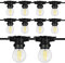 Maclean MCE410 Garten Lichterkette Lichtdeko 10m Girlande Gartendeko für 10x Lichtquellen mit E27-Sockel Innen/Außenbereich (Mit 10x 4W Warmweiß Birnen)
