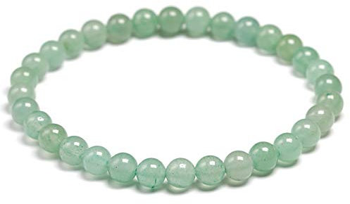 SIMPLÍ BASIC Natural Green Aventurine Healing Gemstone Bracelet 6mm Bead | Womens & Mens Bracelets | Financial Success | Will Power | Confidence | Inc Gift Box