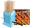 LSSB Cubo Fabbrica Spiedini Arrosticini Creatore Rapido per Carne e Verdure Barbecue Spiedini arrosticini cubo Barbecue Stringer 49 Buche Barbecue Grill Shish Kebab Maker Kit Strumento