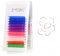 EMEDA Farbige einzelne wimpernverlängerung D Curl .07 Dicke Blau Lila Rosa Weiß Rot Grün Mischfarbe 15mm Pop Hot Colorful Extra Classic Wimpern Erweiterungen(Mixfarbe 15mm 0.07 D curl)