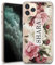 TULLUN Personalised Phone Case for iPhone 13 Mini - Clear Soft Gel Custom Cover Floral Design Individual Style Initials Name Text - Signature Name