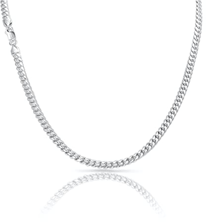 TAIPAN Miami Cuban Link Chain 5mm breit 50cm lang Kette aus 925 Sterlingsilber Silberkette Herren Damen inkl. Beutel, Putztuch, Zertifikat (50)