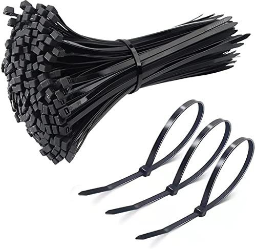 90 Pcs Black Cable Ties 370mm X 4.8 mm Nylon Cable Ties, Self Locking Nylon Cable Zip Ties, Heavy Duty Cable Wire Ties Self Locking, Heavy Duty Nylon Zip Ties for Home Office Garage and Workshop