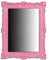Cadre photo rose - 90 x 70 cm - Sans vitre en verre - Cadre photo - Accessoires - Style baroque - Rococo - Style rétro - Style rétro, rouge