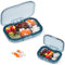 YXCHUA Tablettenbox 2 Stück Mode Reise Klein Pillendose 6 Fächer+3 Fächer Medikamentenbox-Pillen-Organizer-Pillendose-Fächer Tragbar Abnehmbare Pillenbox