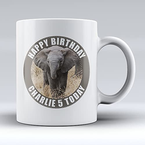 Dalton Designs UK Elephant - Personalised 10oz Ceramic Mug