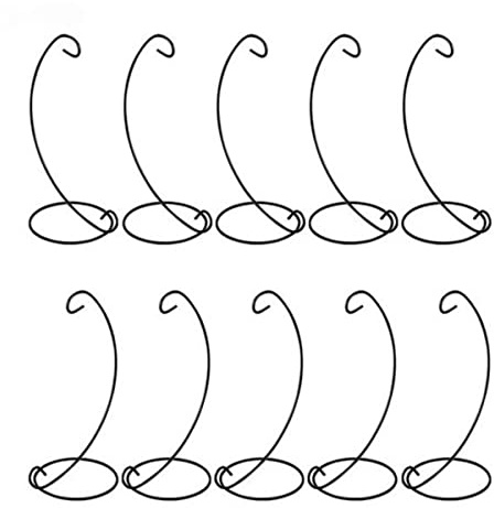 DAZZLEEX 10pcs Natale palla titolare ornamento appeso espositore gancio metallo L forma