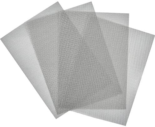 TMBMLPP 4 Packs Wire Mesh Panels 20 Mesh, 304 Stainless Steel Mesh Sheet, Fine Wire Mesh, Wire Mesh Rodent Proof, Mouse Rodent Insect Mesh for Vents, Home, Kitchen, Garden, 210 x 300 mm