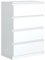 meble masztalerz Kommode Weiss Matt mit 4 Schubladen 70 cm, Sideboard Wohnzimmer, Kommode Schlafzimmer H: 102 cm, B: 70 cm, T: 39 cm Kommode mit Schubladen, Schubladenschrank