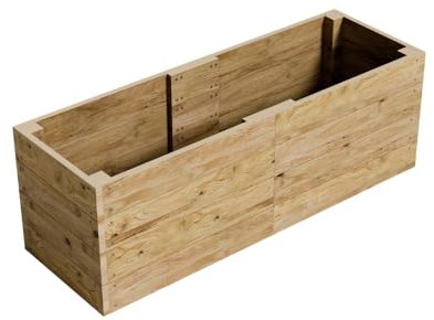 Conka Garden - Wooden Raised Bed Kit - Large Garden Planters for Vegetables, Herbs, Flowers – Start Growing Plants Earlier & Better - Durable & Resistant FSC Treated Timber 60cm L x 180cm W x 60cm H
