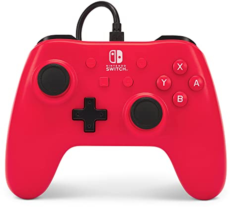 Mando con cable para Nintendo Switch - Raspberry Rojo