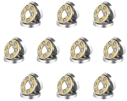 HiPicco Thrust Ball Bearings, 10pcs F2-6M Miniature Plane Axial Ball Bearing 3-in-1, 2mm x 6mm x 3mm Chrome Steel Single Direction