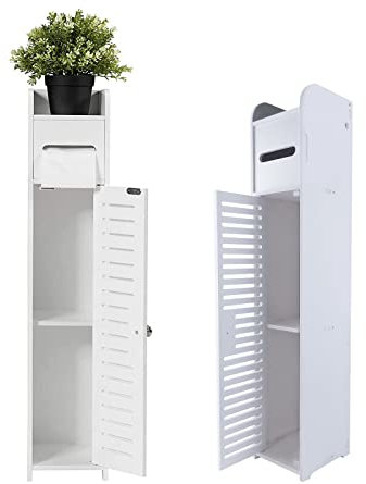 Meuble de salle de bain moderne à 4 niveaux - Étagère fine pour salon, cuisine, couloir - 81 x 16 x 16 cm