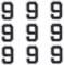 GYGYL Iron on Number Patches, 9PCS of 2 Inch Black Number 9 Patches, Embroidered Number Patch for Clothes, Dress, Hat, Socks, Jeans, DIY Accessories