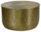 Casa Moro Orientalischer Beistelltisch ALAVA XL Gold Ø 58cm rund Hammerschlag Aluminium Metall Couchtisch Kaffeetisch Luxus Sofatisch in Antik-Gold Look TSV8042