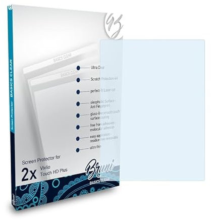 Bruni Protecteur d'écran compatible avec Vivlio Touch HD Plus Film Protecteur, cristal clair Écran protecteur (2X)