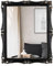 Funerom Dekorativer Vintage-Spiegel, zur Wandmontage oder auf dem Tisch, Make-up-Spiegel, quadratisch, 41,9 x 34,3 cm, Schwarz