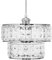 Innoteck Acrylic Drum 2 Tier Lampshade - Modern Sparkly Ceiling Pendant Light Shade - for Living Room, Bedroom, Home, Office, Bar, Café - Decorative Lampshade - E27 to B22 Size Adaptor Included