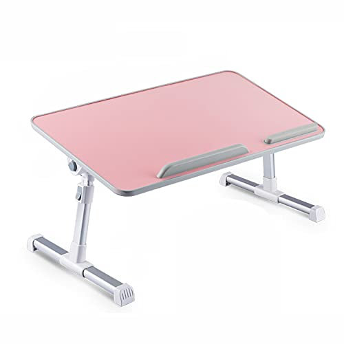 Tisch Für Bett, Laptop-Betttisch, Mesa De Cama Ajustable En Altura, Tragbarer, Belüfteter Schoßschreibtisch, Verstellbares Notebook, Zum Schreiben, Lesen, Arbeiten Am Bett/Couch/Sofa,Rosa-Oh