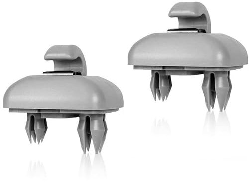 UQMIQURA 2 ganchos de clip para parasol de coche, ganchos interiores para parasol, ganchos para parasoles compatibles con A1 A3 A4 A5 Q3 Q5 (8E0 857 562) A7 B6 B7 B8 S4 S5, gris