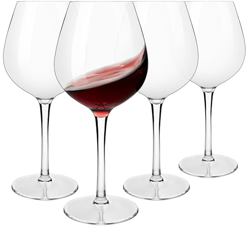 HAHASHOW Copas de Vino Tinto Irrompibles, Copas de Vino de Plástico Tritan, Juego de Copas de Vino Inastillables Para Fiestas de Camping, Juego de 4 Copas de Plástico de 500 ml