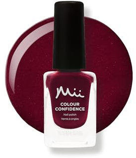 Mii Colour Confidence Quick Dry Nail Polish | Long Lasting & Fast Drying | Nail Strengthening With Nourishing Formula | 14ml Ruby Shine, Cranberry Red Nail Paint