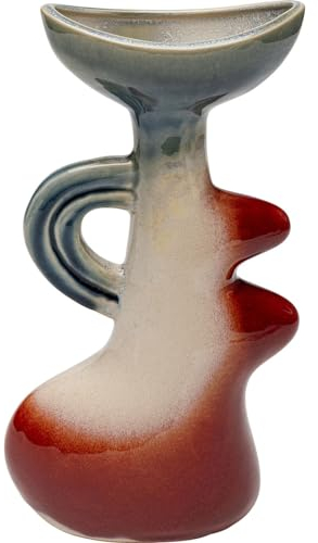 Kare Design Vase Lighthouse Grip, Mehrfarbig, Deko Vase, Blumenvase, Keramik, handgearbeitet, Unikat, 34 cm (H)