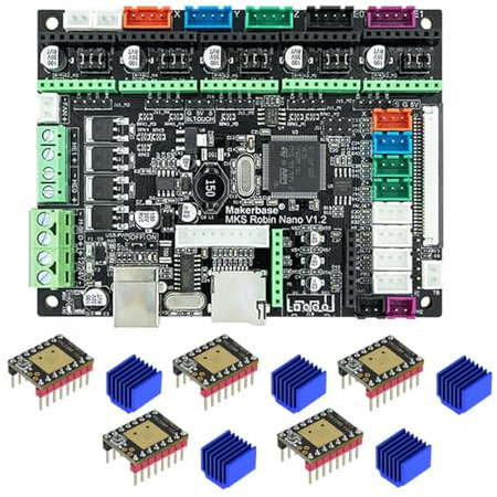 Twoeagles Makerbase 3D-Drucker-Steuerplatine MKS Robin Nano V1.2 32-Bit-Motherboard MKS Robin TFT35-Bildschirm TMC2209-Treiberunterstützung Marlin2.0 (Package 2)