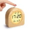 VFANDV Wecker Digital, Uhr Tischuhr Batteriebetrieben Wecker Holz Digital mit LCD Temperaturanzeige Datumsanzeige und Schlummerfunktion Alarm Clock für Schlafzimmer Schreibtisch Reisen