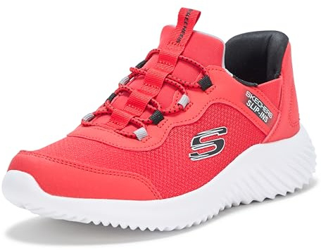 Skechers Boy's Bounder-Brisk-Burst Sneaker, Rot/Schwarz, 12.5 Little Kid