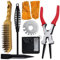 SPEEDWOX Schweißschlackenentfernungswerkzeug-Set, MIG-Schweißzangen-Set, Kratzdrahtbürste, Schweißhammer, Schlackenentfernungswerkzeug mit Metallblechdickenmessgerät, Schweißhandschuhe, Drahtlehre, 6