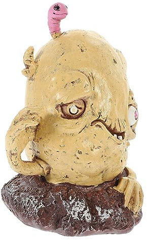 BESPORTBLE Horror Garten Gemüse Zombie Statue Gruselige Halloween Deko Lebensechte Gartenfigur Aus Langlebigem Resin Für Garten Haus Und Spukhaus-Dekoration