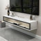 Meuble TV mural, support TV flottant avec tiroirs, couvercles rabattables, console multimédia murale, console TV flottante murale, meuble TV mural moderne pour salon, chambre à coucher (marb