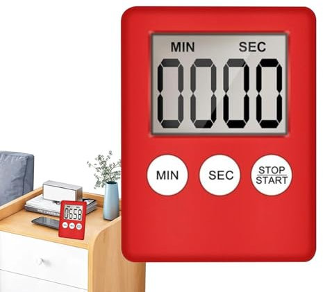 Küchentimer Eieruhr Digital - Küchentimer Digital Magnetisch - Küchentimer Küche - Kurzzeitwecker Magnetisch | Für Lehrer, Klassenzimmer, Übung, Badezimmer, Backofen, Backen, Tabelle