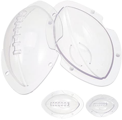 PRETYZOOM 1 Jeu Moules À Chocolat Bricolage Moule Ballon De Rugby Gateau À Glaçon Rose Entraînement De Rugby Verre Enfant s Décoratifs s À Gâteaux 3 Pièces
